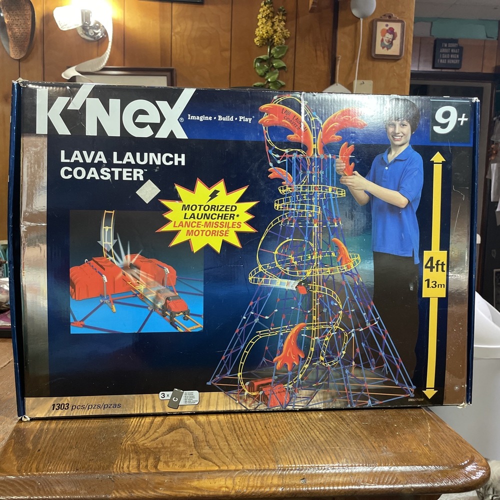 KNex Lava Launch Coaster Near Complete Building Rare Discontinued Set Funfair